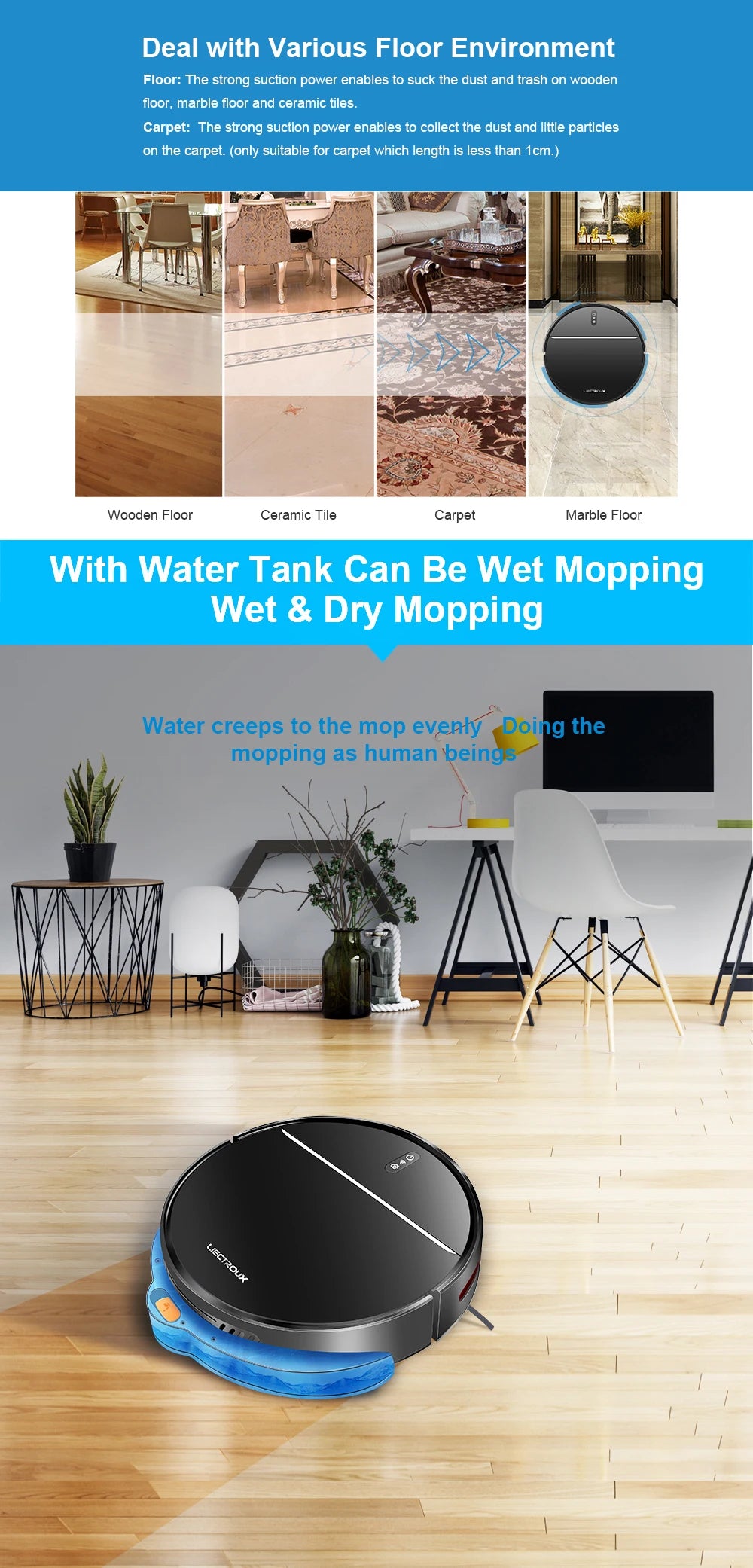 Pro Intelligent Robot Vacuum Cleaner For Household