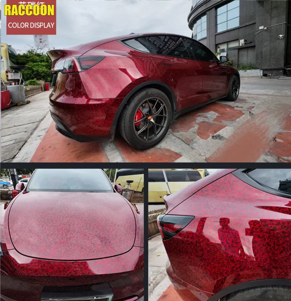 Premium PET Matte & Glossy Black Silver Red Forged Carbon Fiber Wrap Vinyl Car Film Motorcycle Scooter Vehicle Wrapping Foil