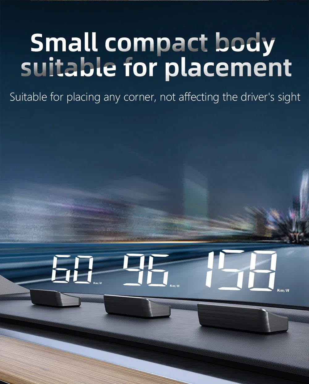 Car Speedometer HUD GPS Head Up Display Digital Speed Meter Windshield Projector For Vehicles Truck Auto Electronics Accessories