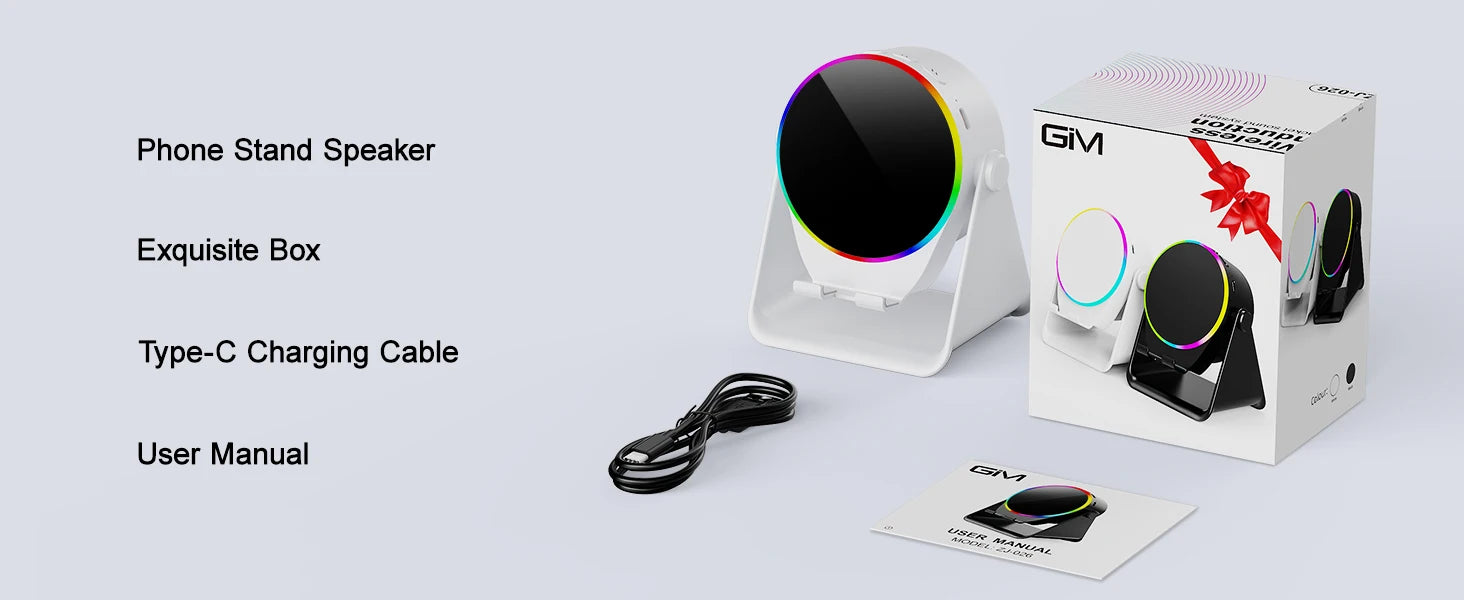 5 In 1 RGB Powerful Bluetooth Wireless Speaker Mobile Phone Stands Portable HIFI Sound Subwoofer Boombox Magnetic Tablet Brack