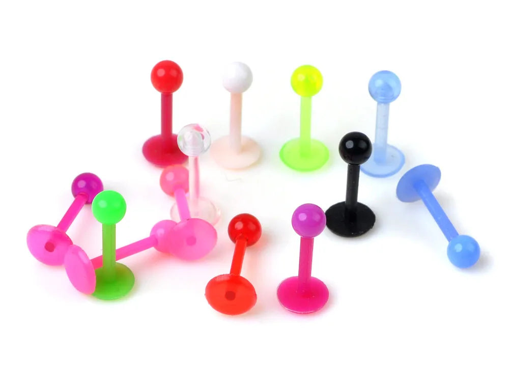 40PC Soft Silicon Nose/Lip/Tongue Piercings Helix Ear Piercing Women Men Septum Rings Body Piercing Jewelry