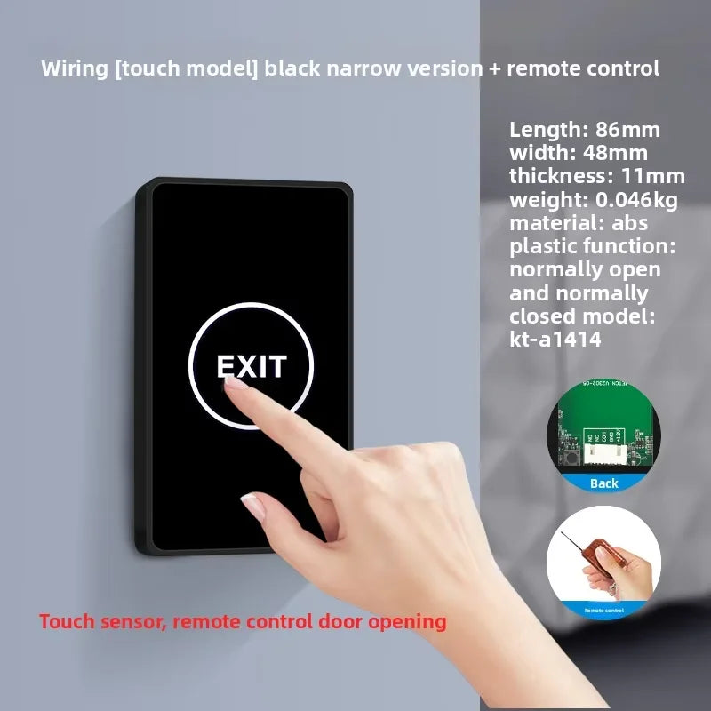 KOB access control switch exit button glass panel touch sensor infrared induction automatic door wireless switch