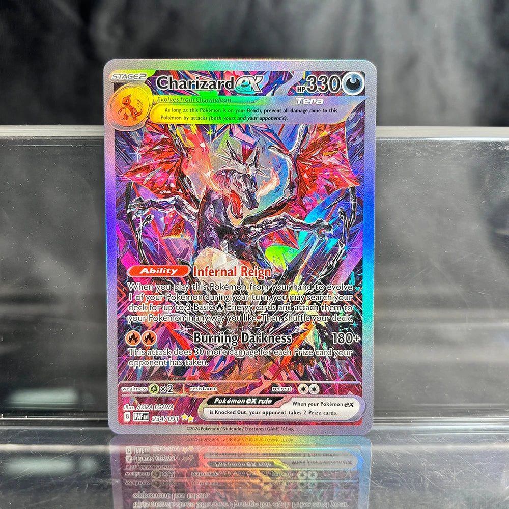 PKM Single Cards Pikachu Charizard EX Bubble Mew Rare Collection Cards PTCG Rainbow