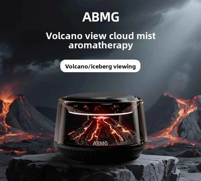 360° View Mirror Mount Volcanic Iceberg Car Diffuser - Air Purifying, Solar Powered, Forest & Floral Scents, Elegant Auto Decor
