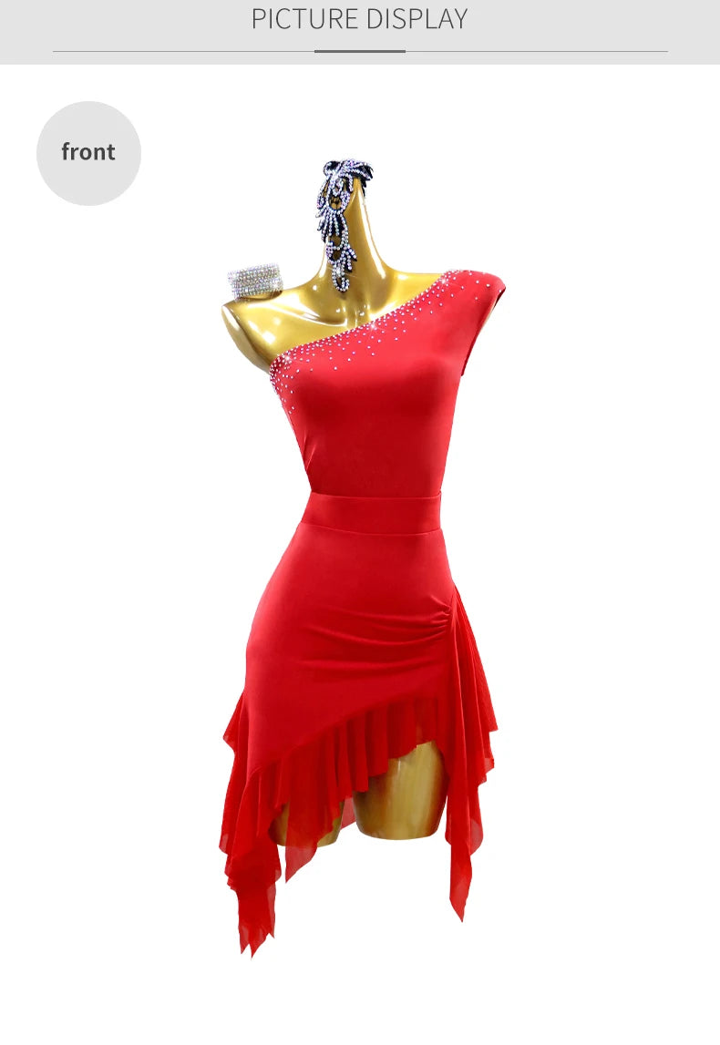 2026 Womens Stage Costume Latin Dance Dress Girls Dancewear Female Ladies Clothes Sexy Prom Party Sets Adult Sport Carnival Suit