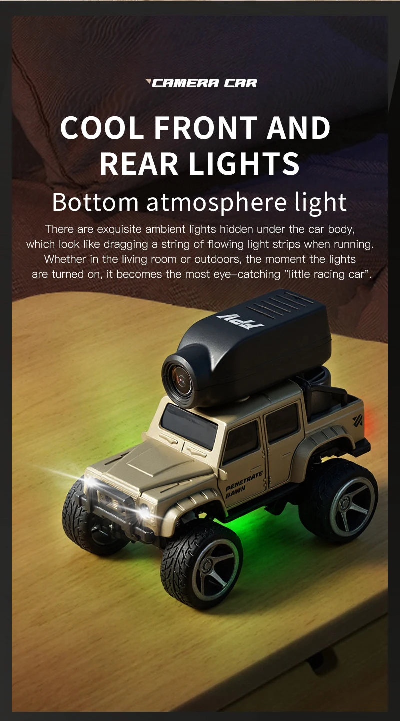 1:64 Mini RC Car 2.4G Remote Contorl Vehicle with Camera WiFi APP Control High Speed Racing Stunt Cars Toy Gift for Kids