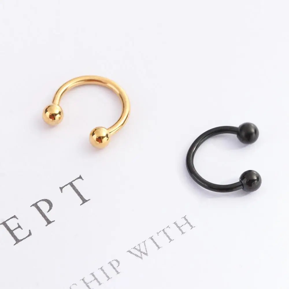 Helix For Women 1 Pcs Circular C Shape Hoop Stud Earrings Jewelry Lip Rings Nose Rings Body Piercing