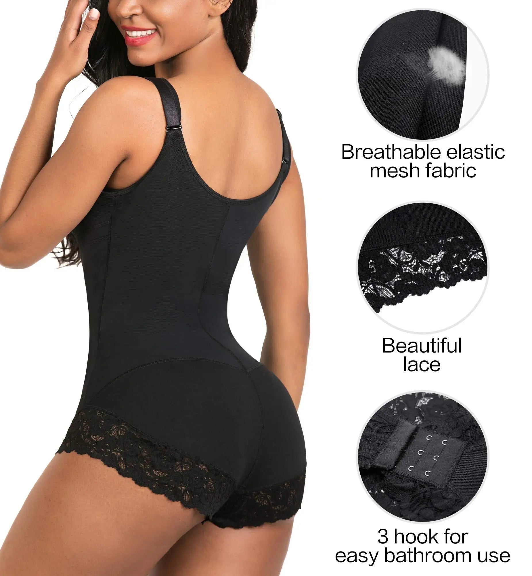 Women Shapewear Bodysuit Tight Corset Slimming Sheath Abdominal Correction Seamless Thong Body Shaper Faja Colombian Postpartum