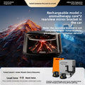360° View Mirror Mount Volcanic Iceberg Car Diffuser - Air Purifying, Solar Powered, Forest & Floral Scents, Elegant Auto Decor