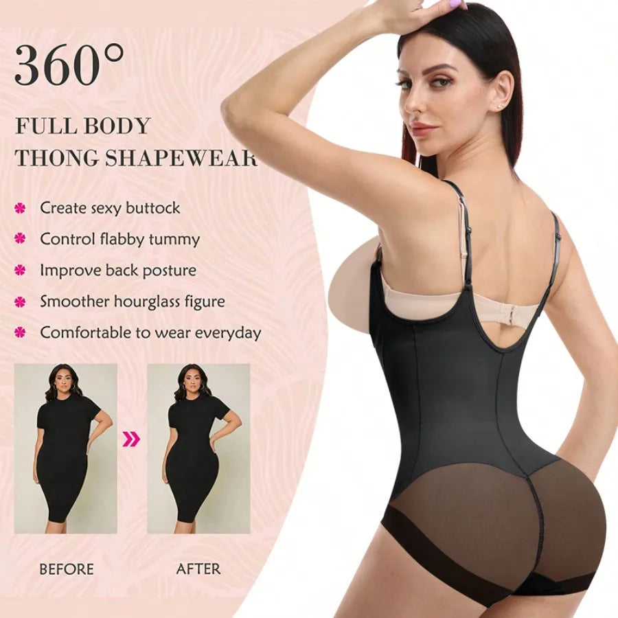 Shapewear For Women Tummy Control Bodysuits Waist Trainer Body Shaper Slimming Underwear Open Bust Compression Belly Girdles