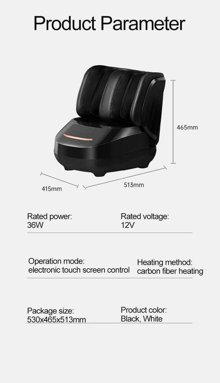 High Quality Air Pressure Electric Hot Heater Foot Massager Machine Vibrate Roller Bath Kneading Leg Foot Full Wrap Massage