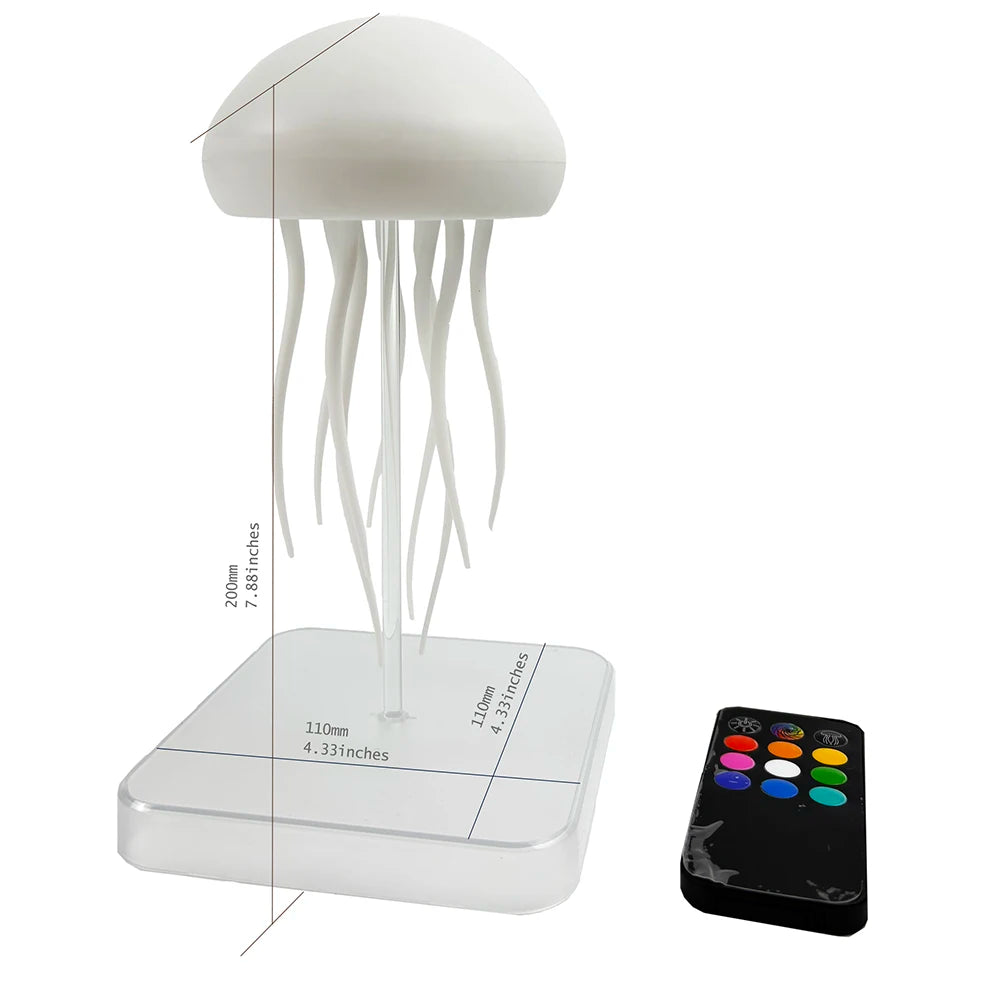 Jellyfish Lamp, Floating Jellyfish Lamp RGB Gradient Jellyfishs Bedside Lamp Rechargeable with Touch Sensor, Christmas Gifts