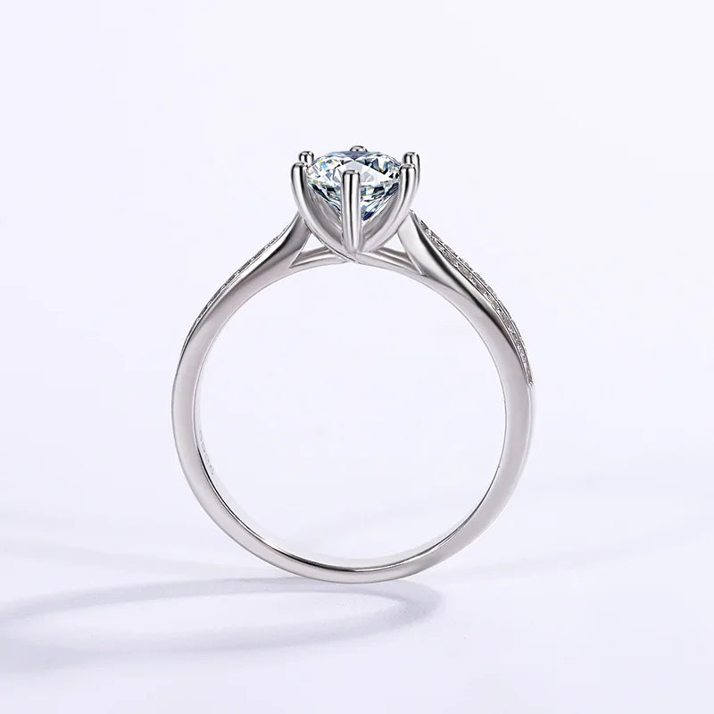 925 Sterling Silve Gorgeous Shiny Zircon Stone Ring For Women Engagement Wedding Luxury High Quality Fine Jewelry