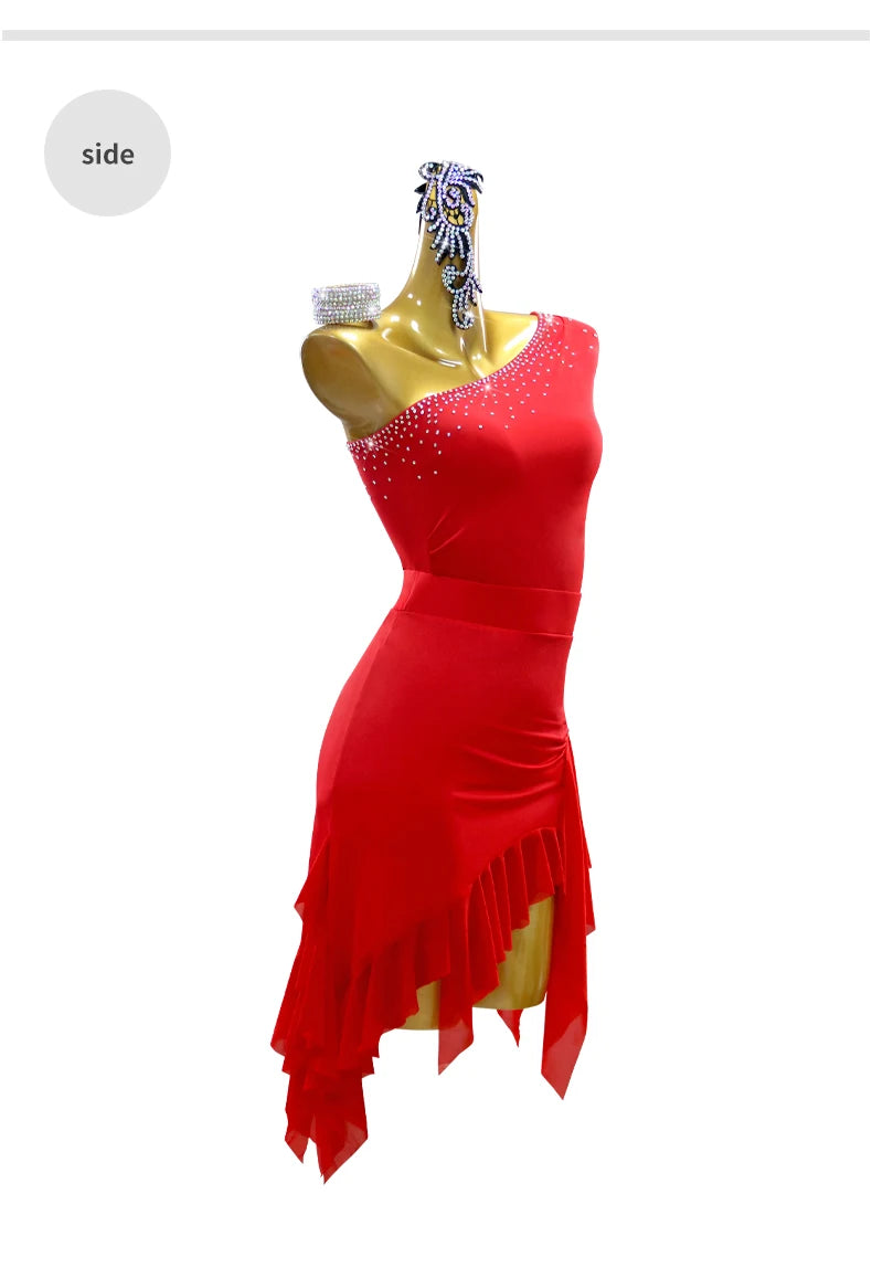 2026 Womens Stage Costume Latin Dance Dress Girls Dancewear Female Ladies Clothes Sexy Prom Party Sets Adult Sport Carnival Suit