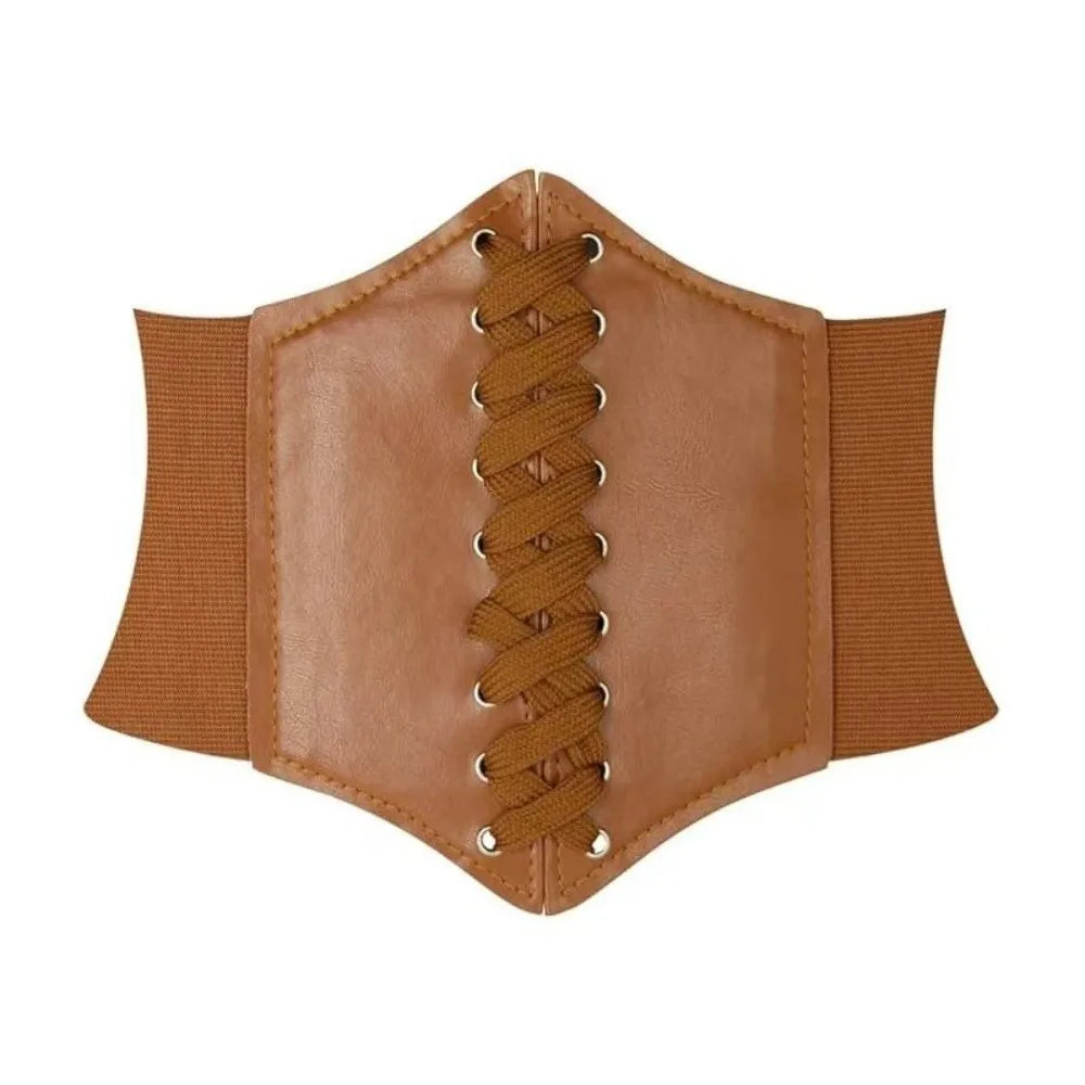 Wide Corset Waist Belt Decorative Slimming Waist Strap External Wear Elastic Design Body Shapewear For Skirts Dress Top Clothes