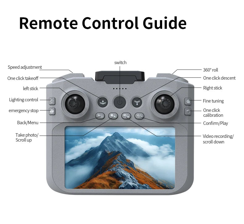 K100 MAX Mini GPS Drone 8K HD Camera Real Time Video Transmis Screen Control Obstacle Avoidance Aerial Photography RC Quadcopter