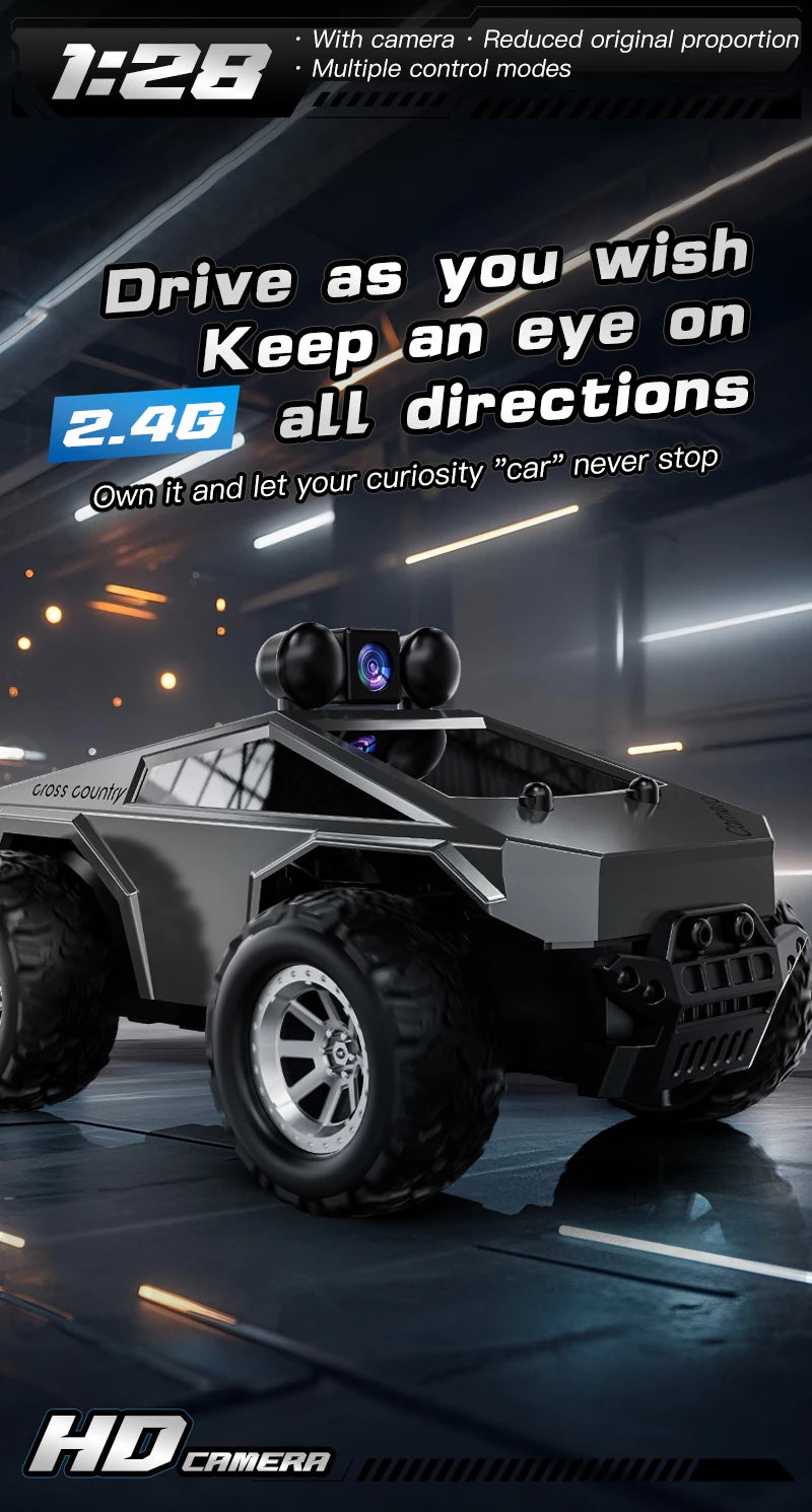 1:28 RC Car With HD Camera FPV WIFI Mini Remote Control Stunt Car With Led Lights APP Control Racing Cars Toy for Kids&Adult