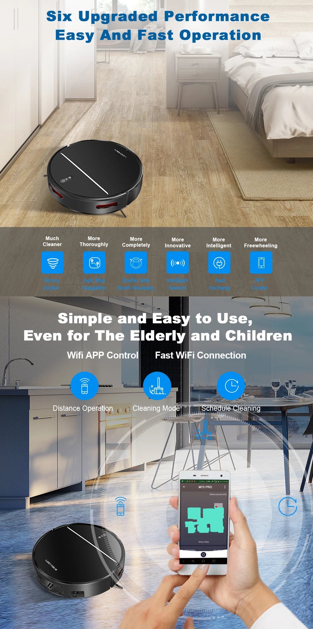 Pro Intelligent Robot Vacuum Cleaner For Household