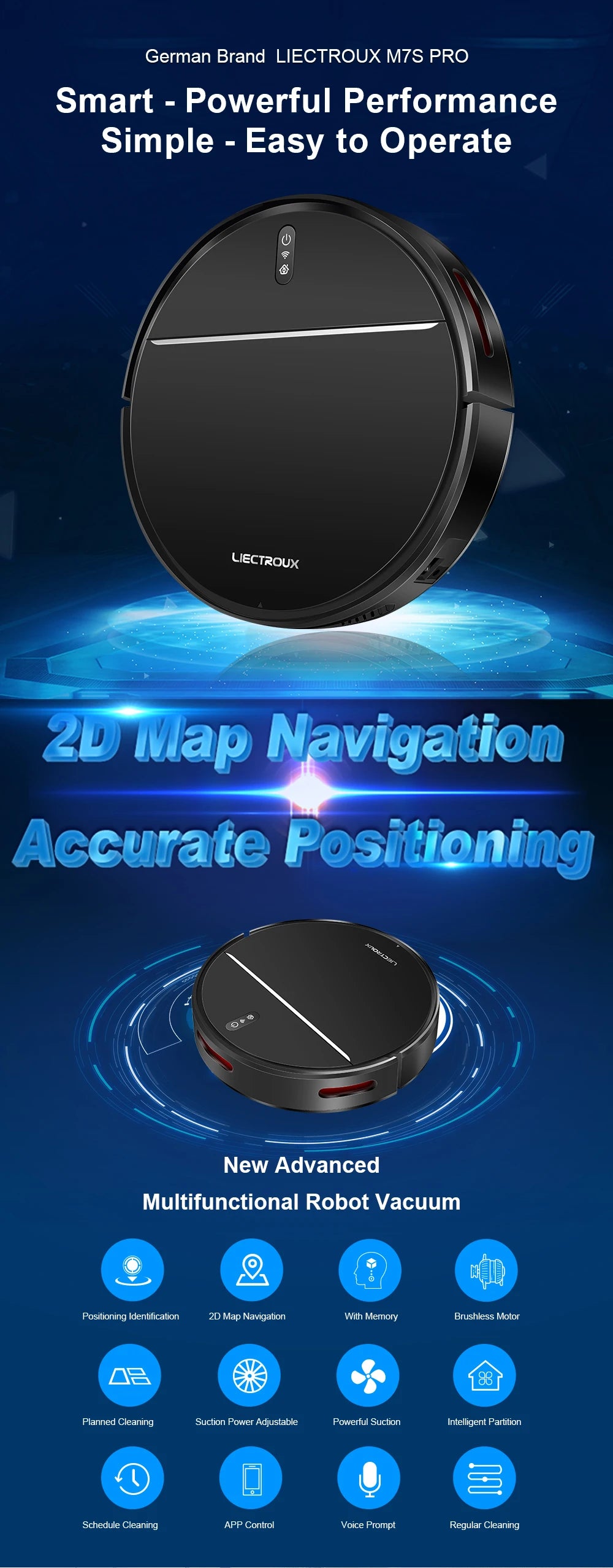 Pro Intelligent Robot Vacuum Cleaner For Household