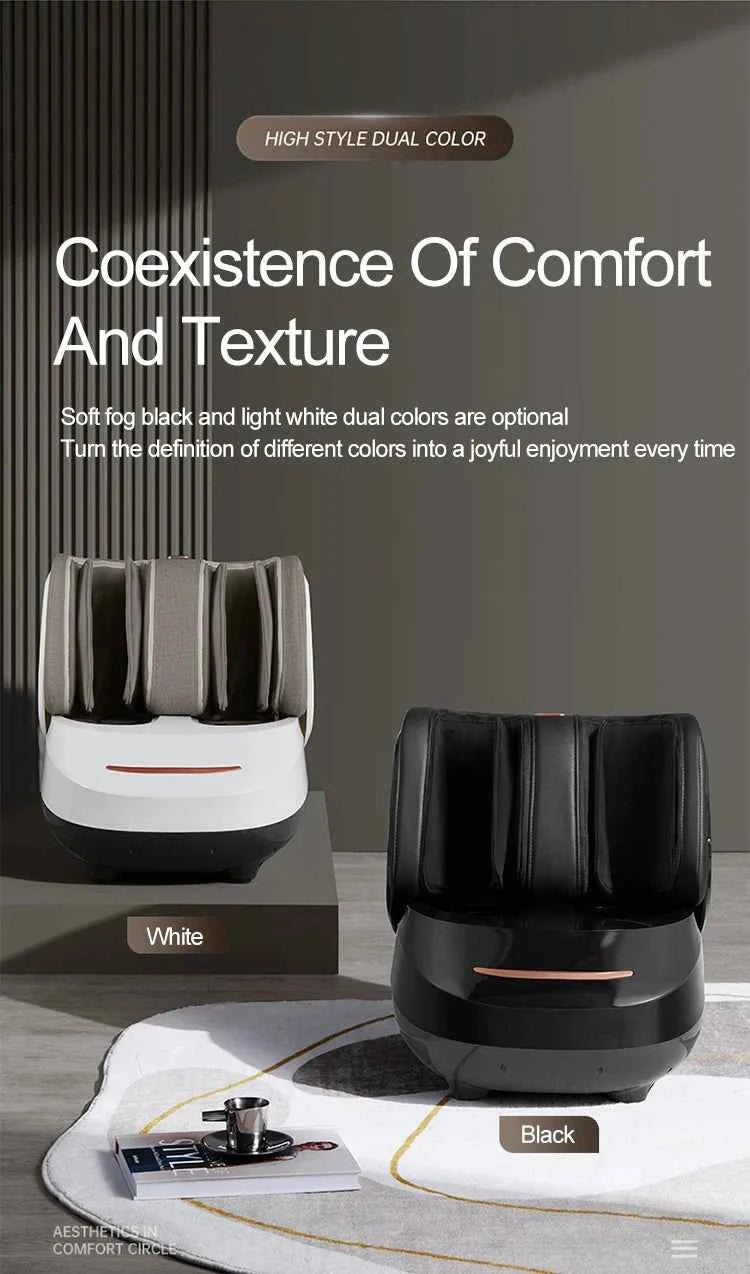 High Quality Air Pressure Electric Hot Heater Foot Massager Machine Vibrate Roller Bath Kneading Leg Foot Full Wrap Massage