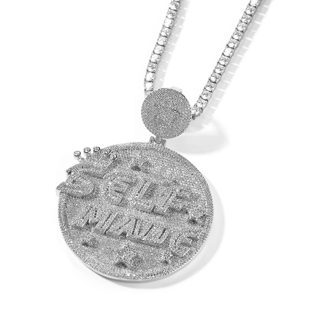 UWIN Majestic Hip Hop Pendant - Big & Heavy CZ Star,Unmatched Glamour,Full Pave Bling for Mens Fashion Statements