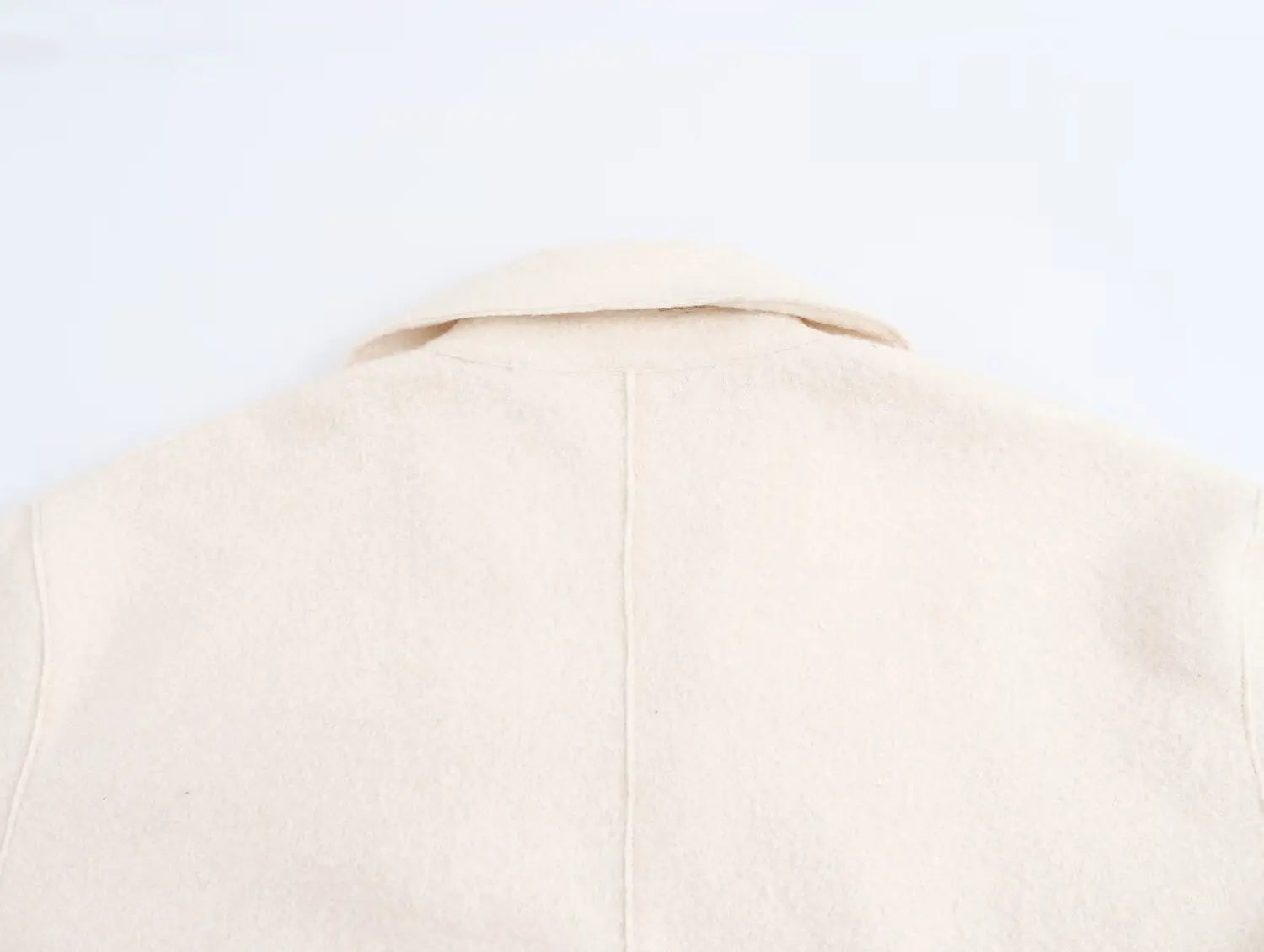 2025 New Women's Clothing: European and American Style Fashionable Solid Color Long-Sleeved Terry Wool Coat