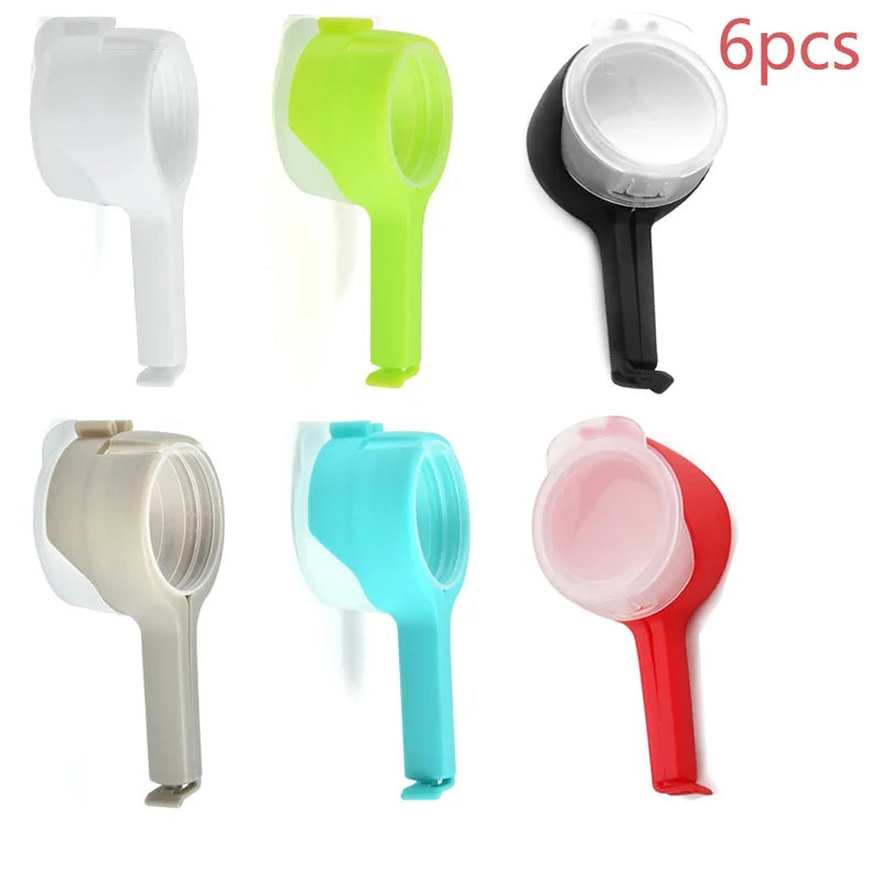Pour Snack Clips Food Storage Sealing Clips with Pour Spouts Durable Plastic Clips for Food Storage Kitchen Snack Bag Storage