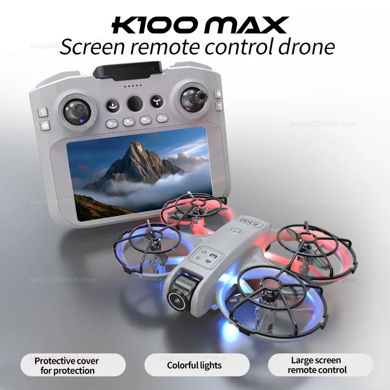 K100 MAX Mini GPS Drone 8K HD Camera Real Time Video Transmis Screen Control Obstacle Avoidance Aerial Photography RC Quadcopter