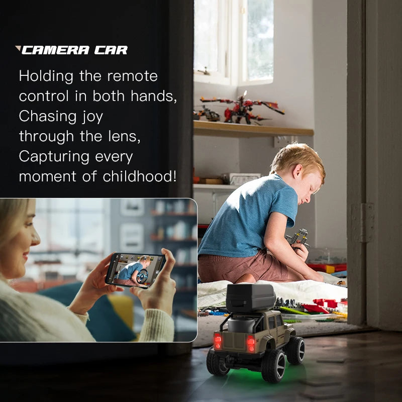 1:64 Mini RC Car 2.4G Remote Contorl Vehicle with Camera WiFi APP Control High Speed Racing Stunt Cars Toy Gift for Kids