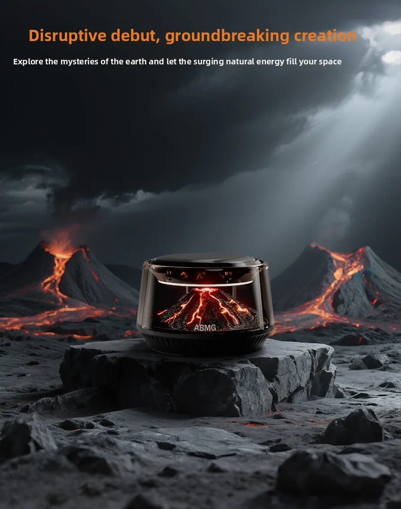 360° View Mirror Mount Volcanic Iceberg Car Diffuser - Air Purifying, Solar Powered, Forest & Floral Scents, Elegant Auto Decor