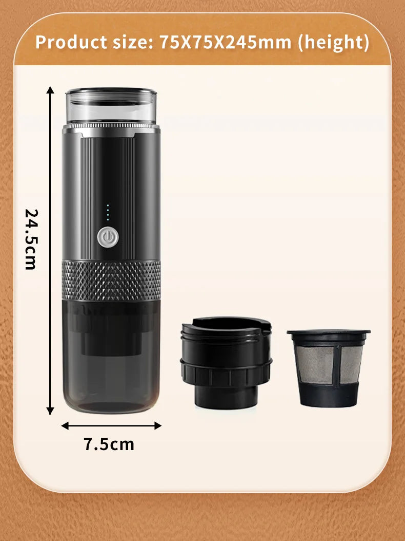 Electric Portable Coffee Machine Capsule Ground Coffee Brewer Suitable for Coffee Powder And Coffee Capsule - Coffee Maker