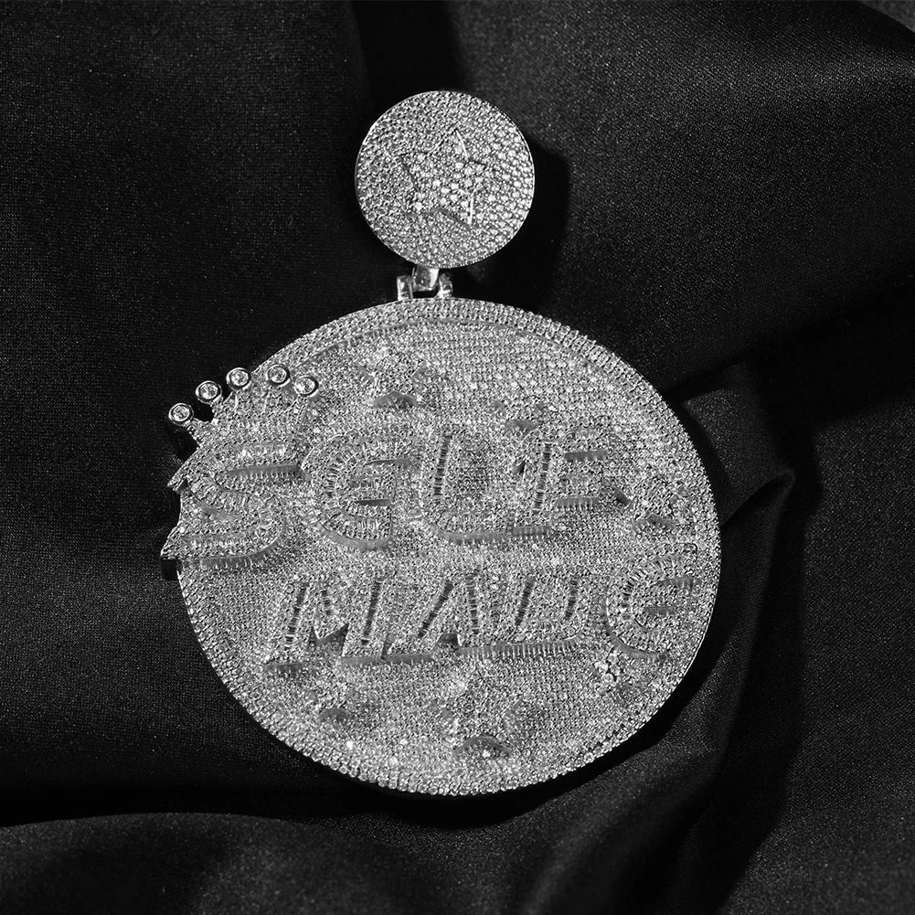 UWIN Majestic Hip Hop Pendant - Big & Heavy CZ Star,Unmatched Glamour,Full Pave Bling for Mens Fashion Statements