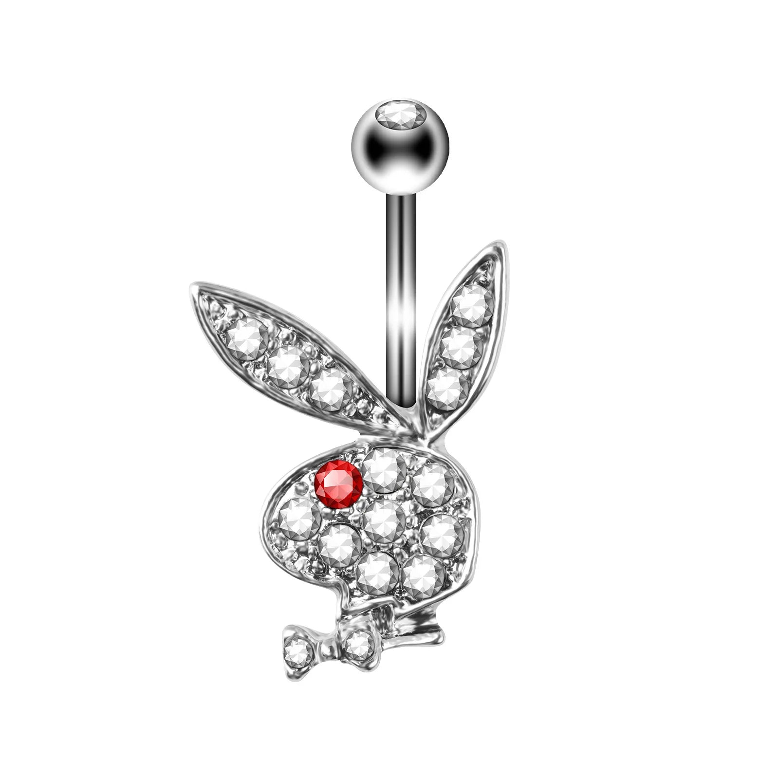 Stainless steel cartoon rabbit navel ring navel nail body piercing ornaments