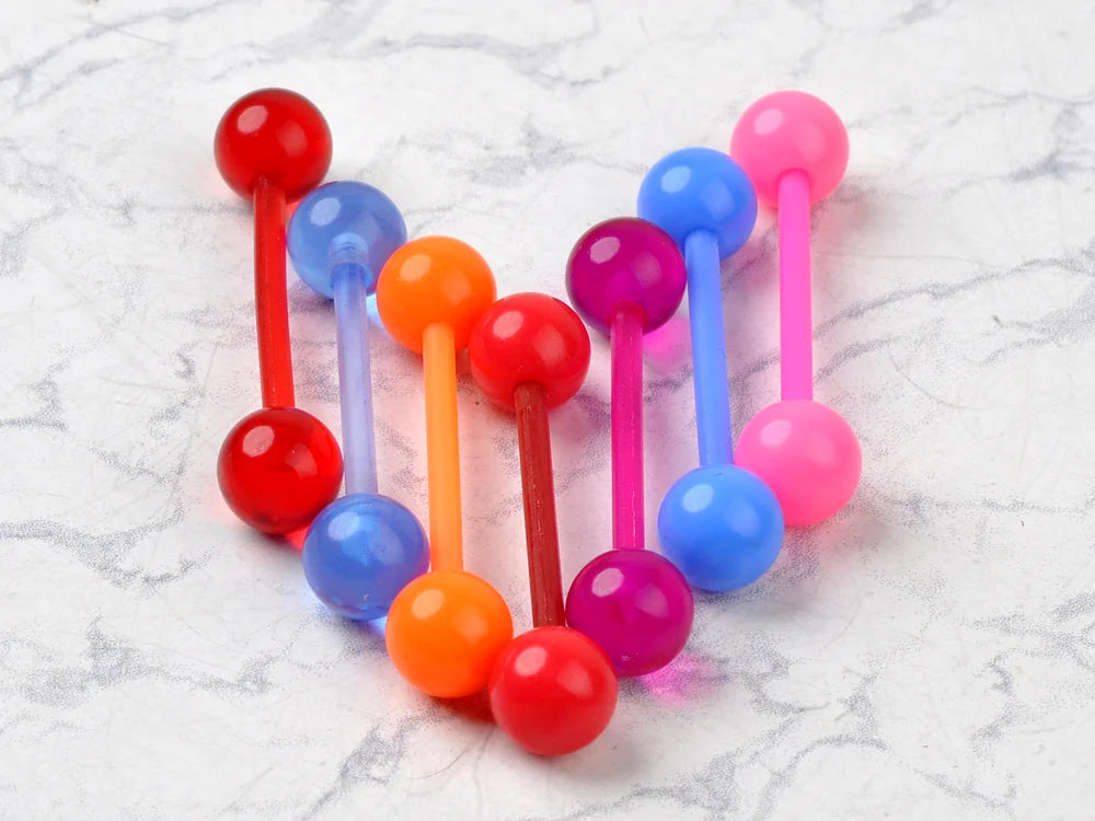 40PC Soft Silicon Nose/Lip/Tongue Piercings Helix Ear Piercing Women Men Septum Rings Body Piercing Jewelry