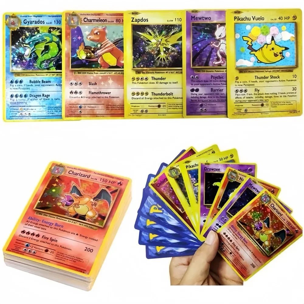 Pokemon Collection Cards 1996 1st Edition Flash Cards Charizard Blastoise DIY Game PTCG Game Anime Self Made Cards Gift Toys