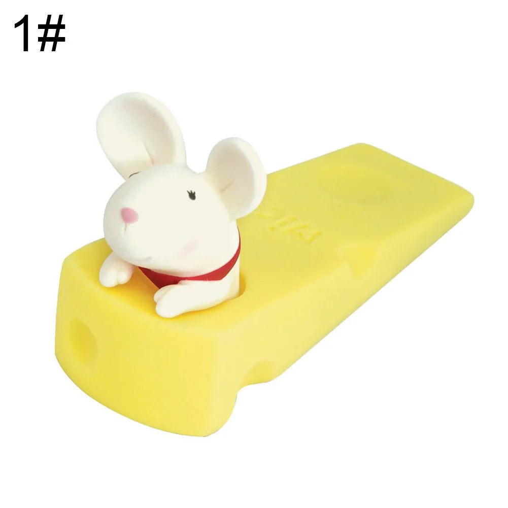 Door Stopper Cute Dog Pig Mouse Cat Shape Door Stopper Holder Hard PVC Doorstop Wedge Gift Door Holder Stopper Safety Guard Stop