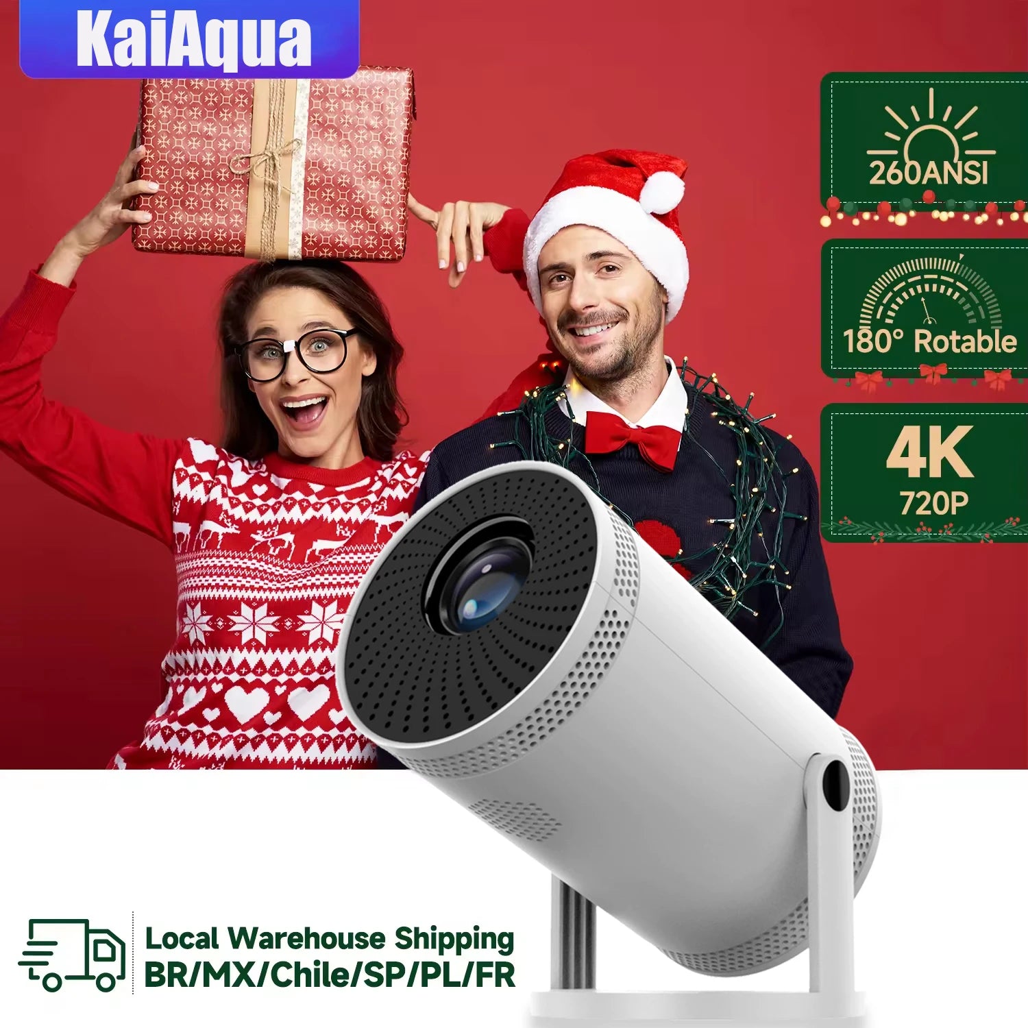 Projector FY300 Pro 4K  Dual  260ANSI Allwinner   1080P 1280*720P Home Cinema Outdoor Projetor