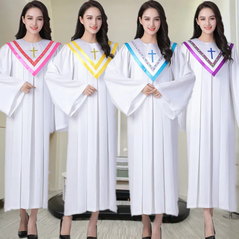 Christian Hymn Clothing Christ Jesus Church Poetry Service Class Holy Robe Woman Clergy Robes Priest Vestments Poetry Robe Wear