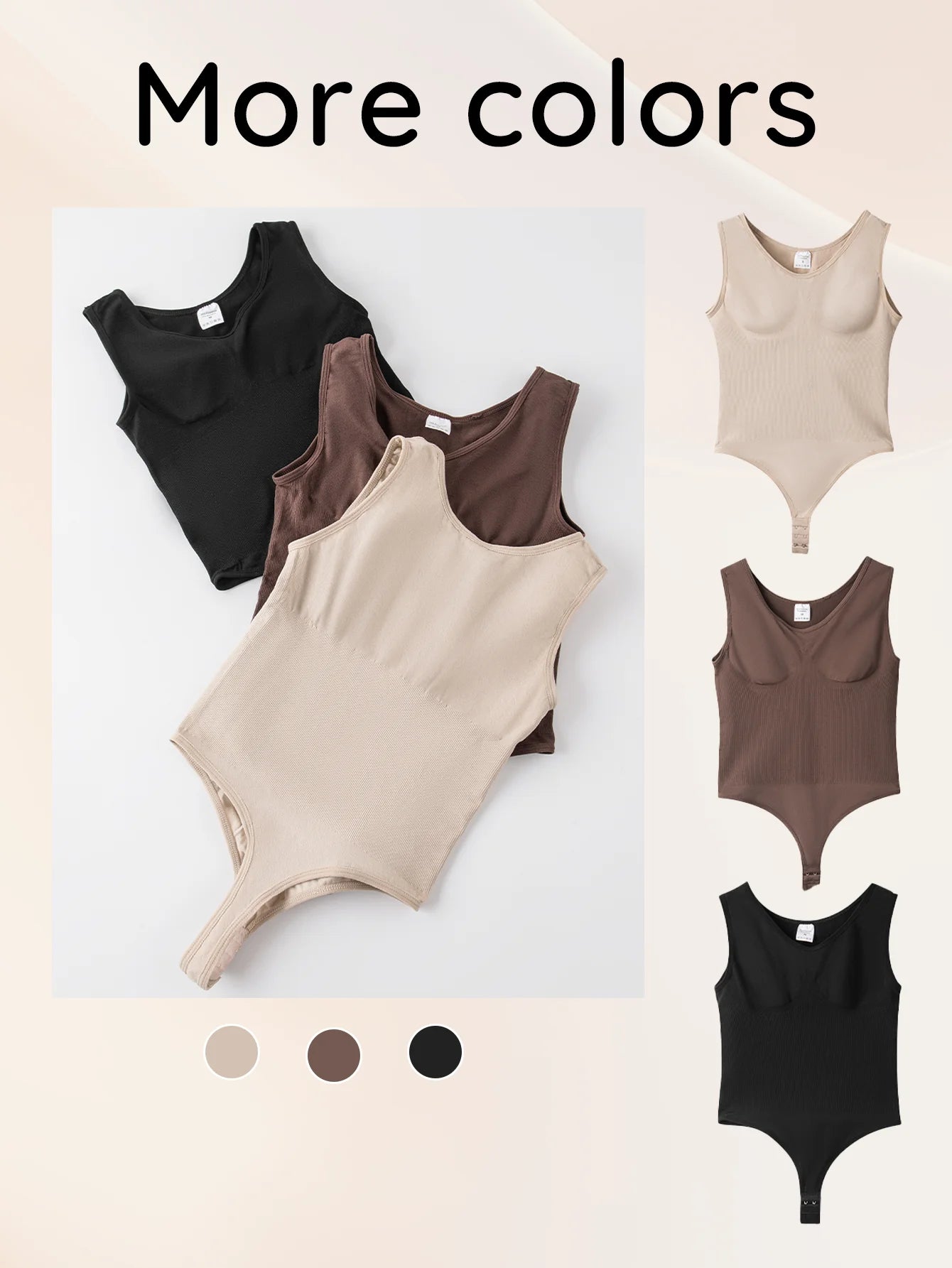 Shapewear Bodysuit Thong Fajas Body Shaper for Women Seamless Light Tummy Control Slimming Flat Belly Underwear Open Crotch