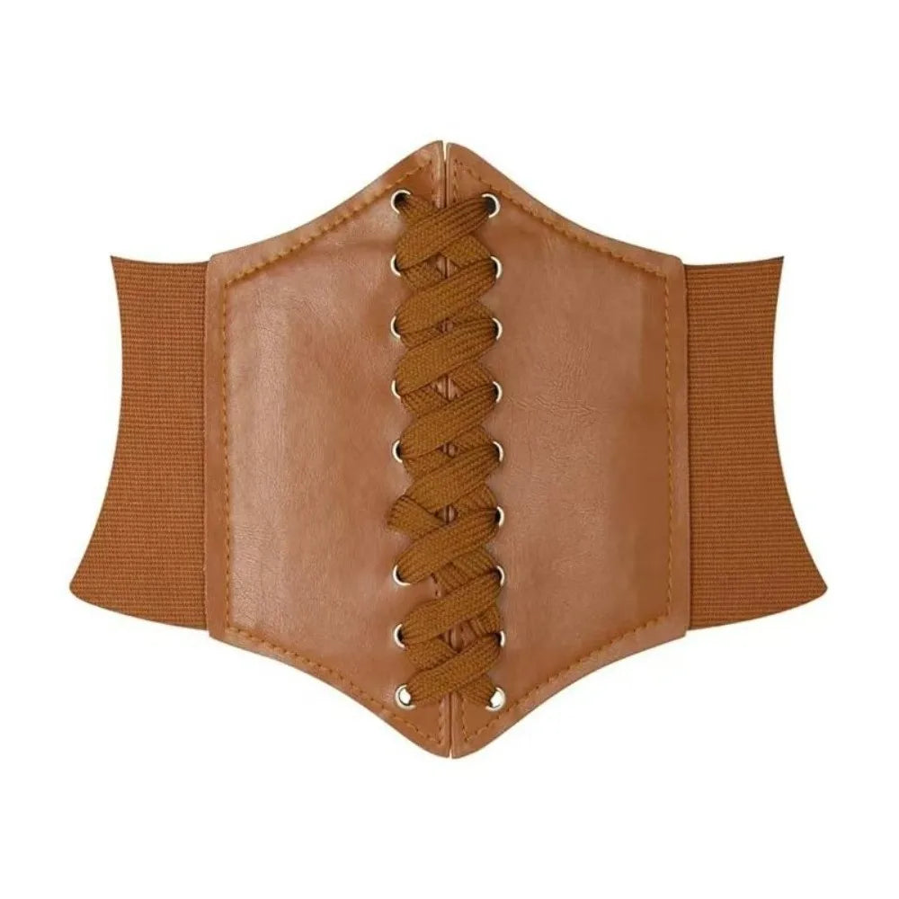 Wide Corset Waist Belt Decorative Slimming Waist Strap External Wear Elastic Design Body Shapewear For Skirts Dress Top Clothes