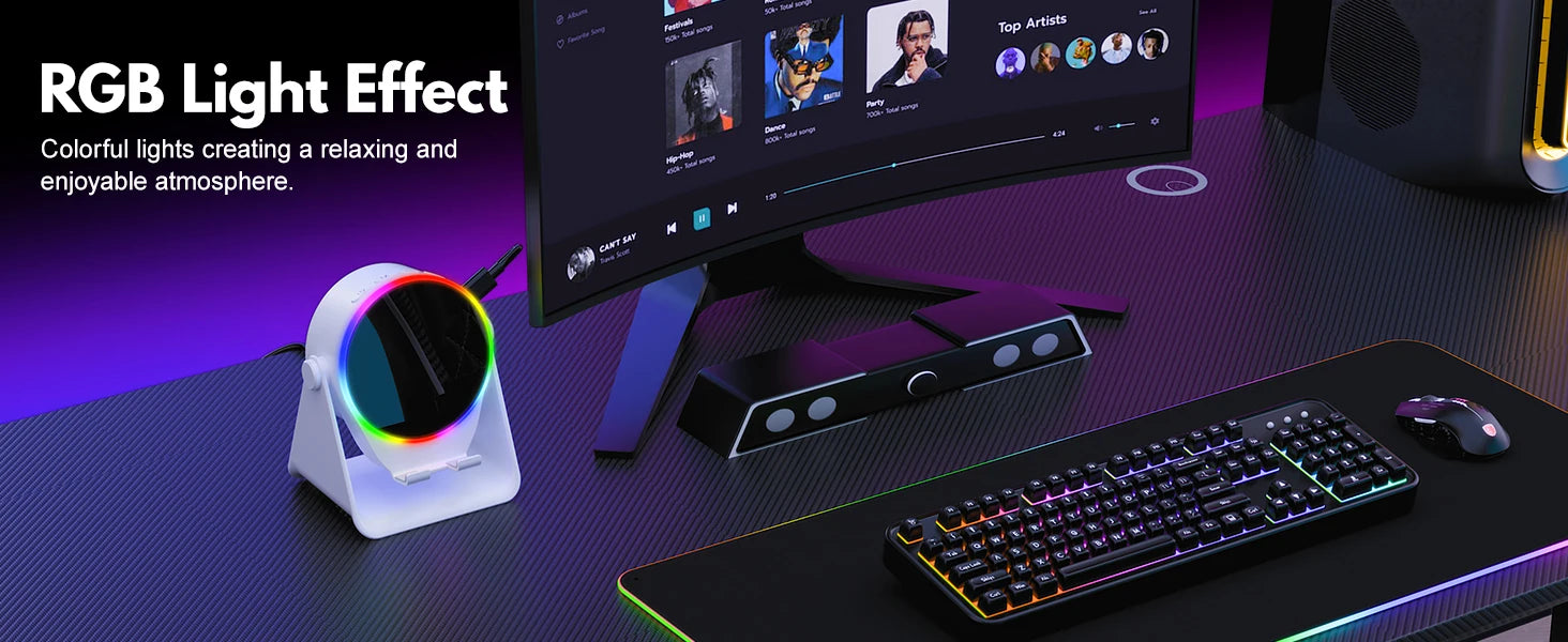 5 In 1 RGB Powerful Bluetooth Wireless Speaker Mobile Phone Stands Portable HIFI Sound Subwoofer Boombox Magnetic Tablet Brack