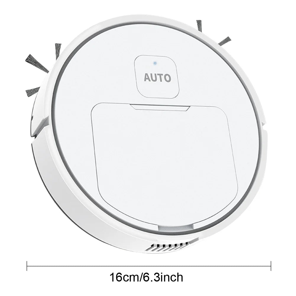 3-in-1 Robot Vacuum Cleaner USB Rechargeable 1000Pa Suction Robotic Vacuum and Mop Combo for Home Floor Washing Carpet Pet Hair