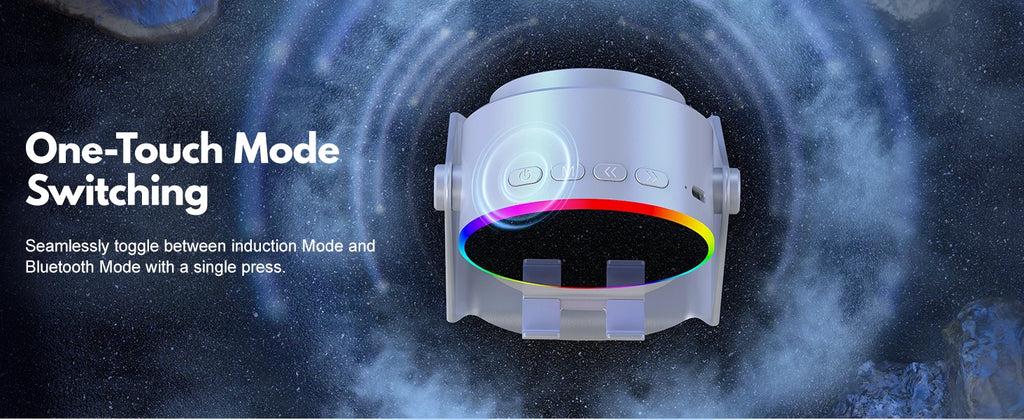 5 In 1 RGB Powerful Bluetooth Wireless Speaker Mobile Phone Stands Portable HIFI Sound Subwoofer Boombox Magnetic Tablet Brack