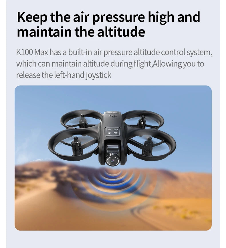 K100 MAX Mini GPS Drone 8K HD Camera Real Time Video Transmis Screen Control Obstacle Avoidance Aerial Photography RC Quadcopter