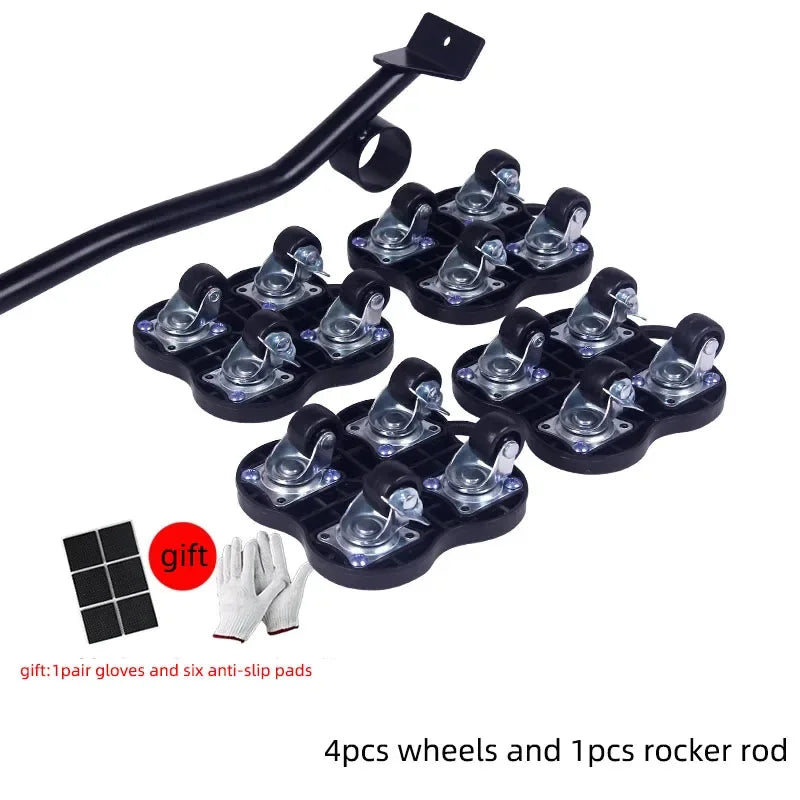 Wheels Rollers for Moving Heavy Furniture Set Heavy Stuffs Transport Lifter Wheeled Mover Roller with Wheel Bar Moving