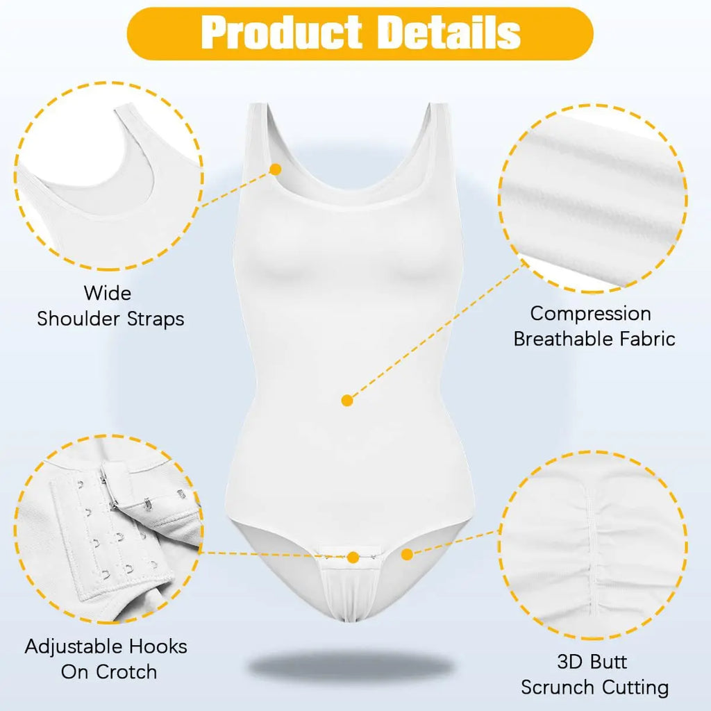 Body Shapewear for Women Seamless Solid Shaping Full Bodysuit Neck Tummy Control Slimming Body Shaper Underwear & Shapewear