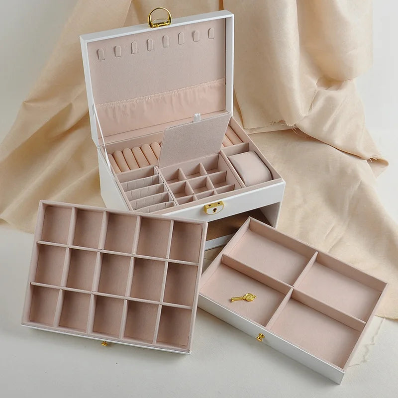 Portable Multi-Functional Home Decoration Storage Box Earring And Jewelry Preservation Box Special Storage Box For Ladies' Item
