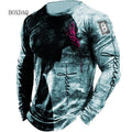 Vintage Gothic Men's Long Sleeve T-shirts Spring Autumn 3D Print Casual Cotton Tops 6XL Plus Size Male Clothing Street Tees