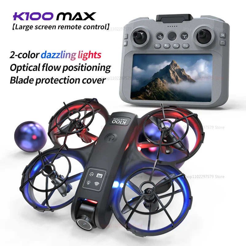 K100 MAX Mini GPS Drone 8K HD Camera Real Time Video Transmis Screen Control Obstacle Avoidance Aerial Photography RC Quadcopter