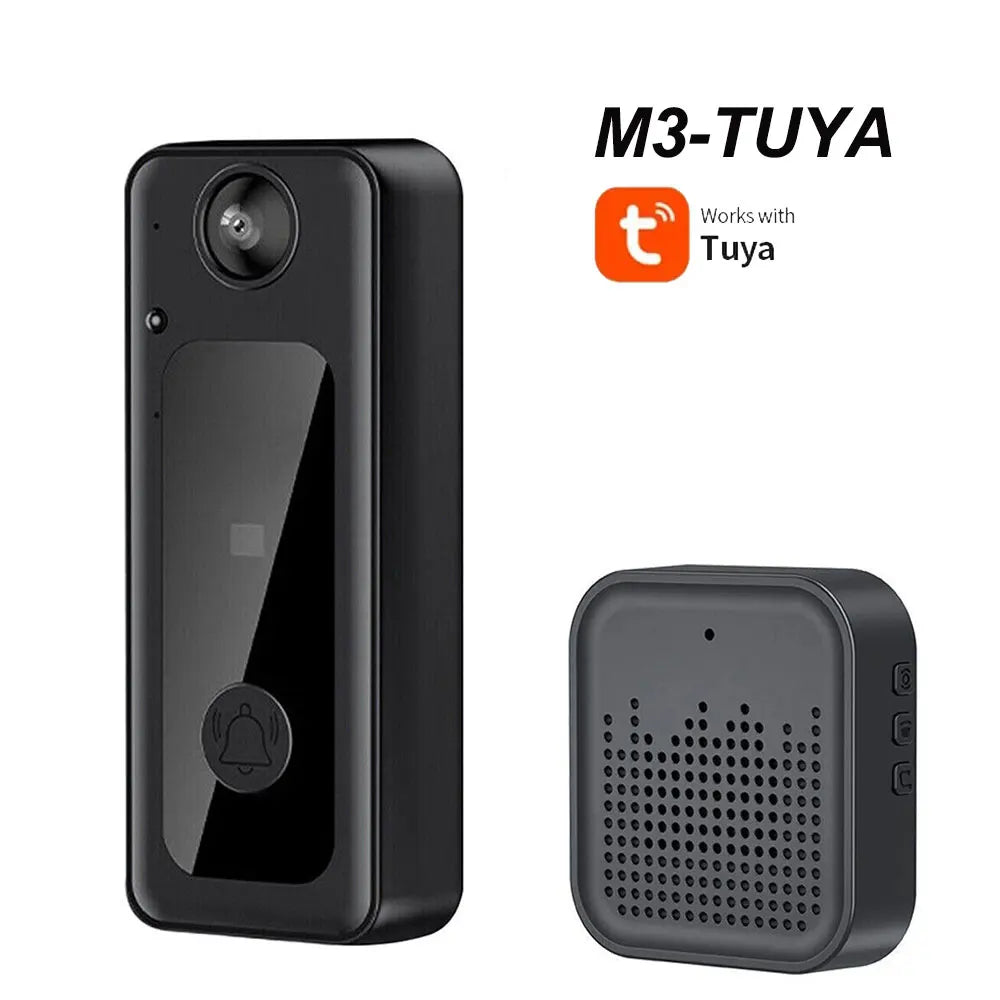 Tuya Doorbell with Camera Wireless Bundle Doorbell Smart Home Wifi Outdoor Waterproof Cam Security Audio Intercom Night Vision
